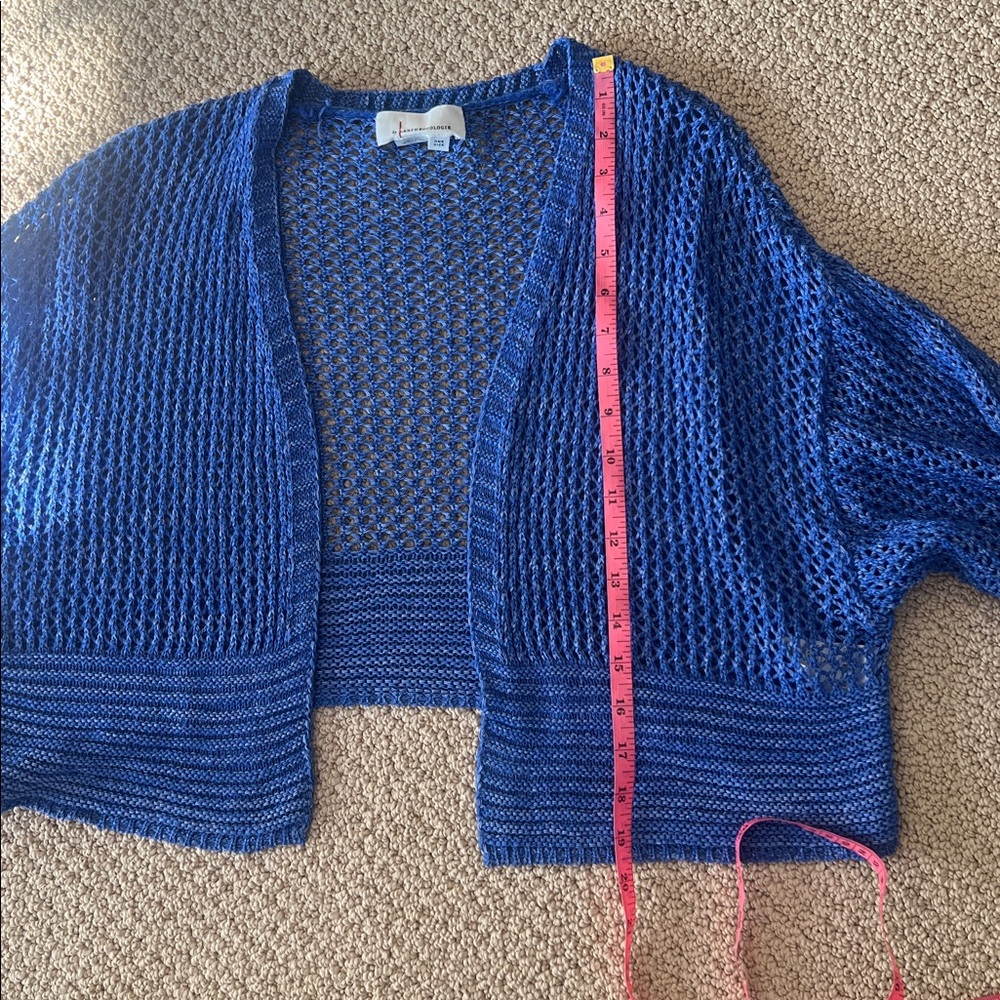 Anthropologie Women's Blue Open-Knit Sweater , one size - Picture 8 of 8